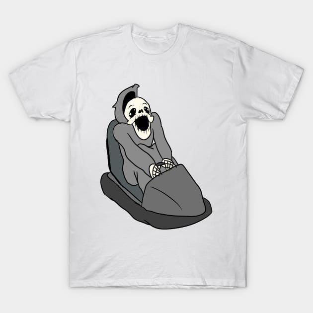 Spoopy Man has fun time on Bumper cars T-Shirt by AnthonyPanics